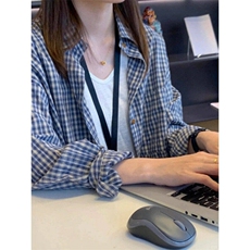日系复古格子衬衫女新款休闲宽松衬衣外套百搭上衣春LC30199-P35，男装衬衫，星座1008
