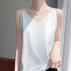 2025夏季新款时尚百搭显瘦吊带背心女外穿内搭打底衫，女装背心吊带，暖习羊绒