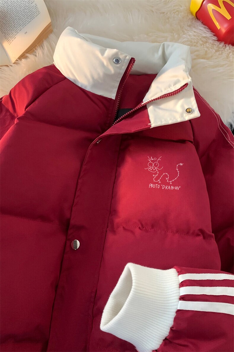 ！2025秋冬新款男士撞色立领棉服加厚棉衣MY203特P80,男装棉衣,电商B220