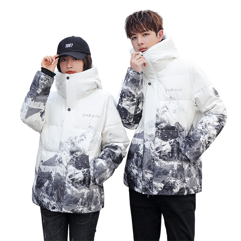 直播数据款2025秋冬雪山渐变羽绒服女短款羽绒服外套1314P100,男装羽绒服,星座1602B（原101B-1）