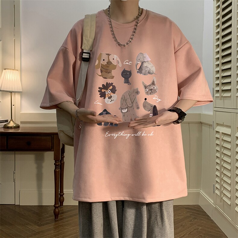 麂皮绒短袖t恤男大码半袖男JD82444-P25,男装T恤,电商A040