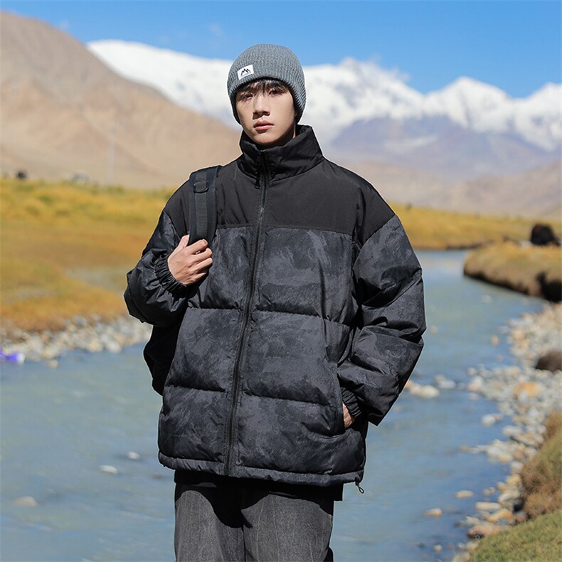胖胖哥羽绒服男短款轻薄2025冬季新款加厚冬装上衣立领白鸭绒外套,男装羽绒服,电商A102