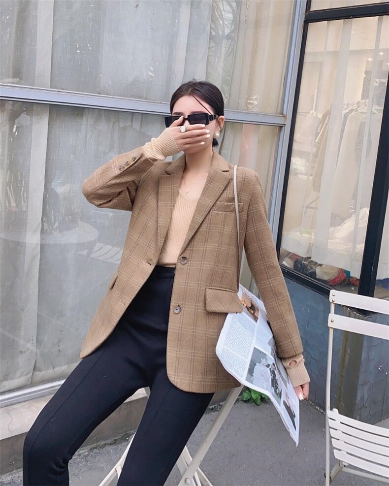 拼皮腰带款羊毛西服外套，其它，佐妍千黛