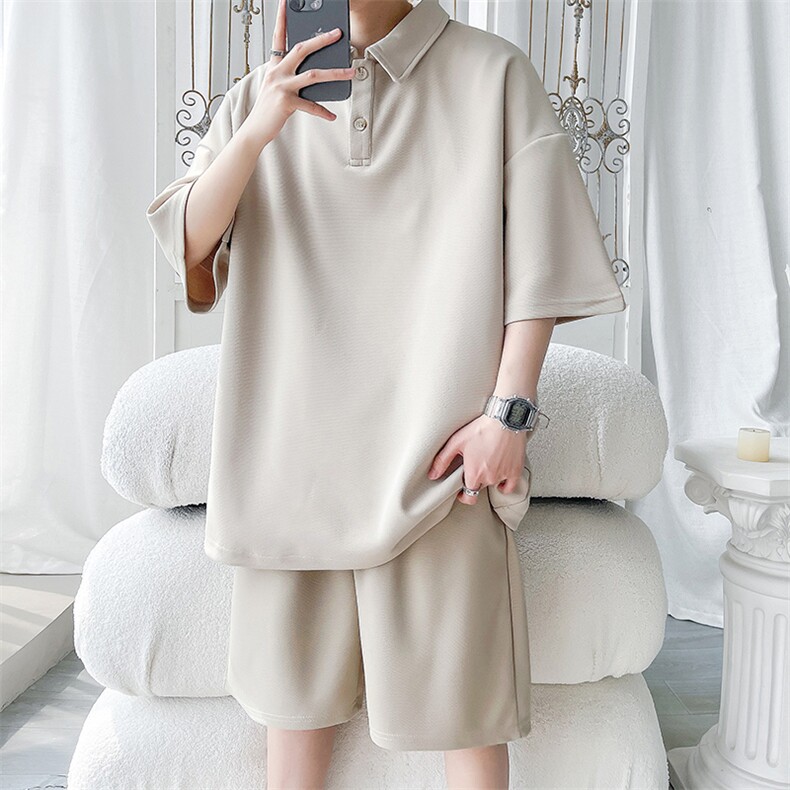 polo衫休闲大码情侣短袖套装T3520上衣26-DK8511裤子21【特价】,男装T恤,电商A007