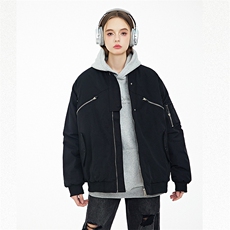 现货2色秋冬带帽可拆卸飞行服外套棉服夹克，男装夹克，电商A105