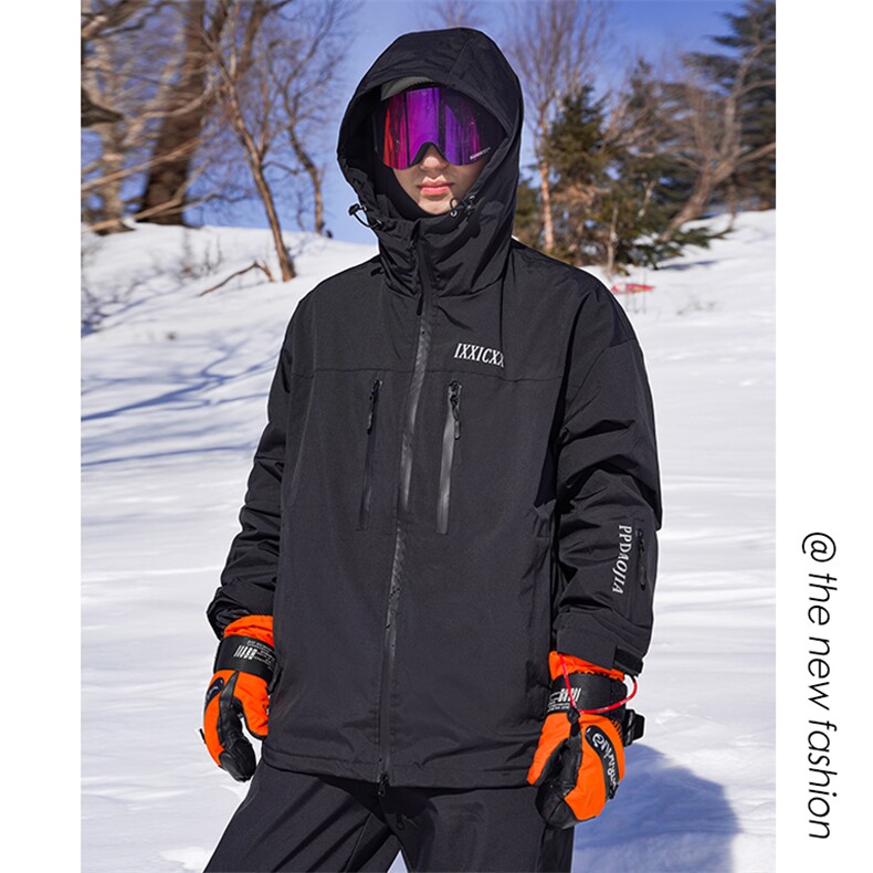 防风防水登山服男蓄热抗寒中性风大码加绒滑雪服HF88-P195控298,男装卫衣,电商A001