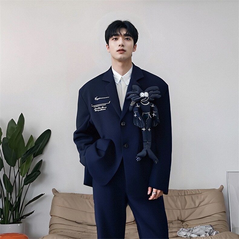 西装M-2XL货号2155Y-P110控138；西裤M-2XL货号2155K-P65控85，男装西服套装，星座112A