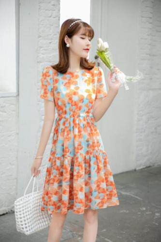 现货供应：雪纺真丝连衣裙M一XXL，女装连衣裙，拉思维加丝