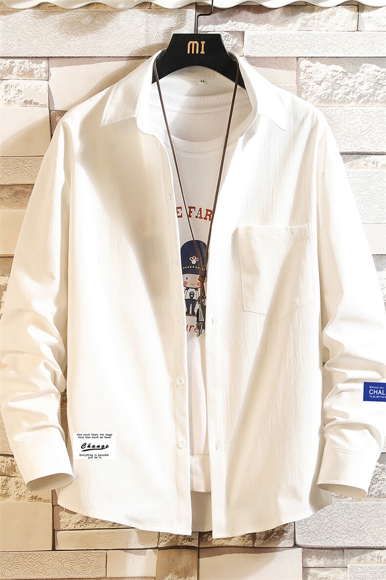 CS15062-P38长袖衬衫男士大码宽松衬衣男寸衫男寸衣,男装衬衫,电商A040A