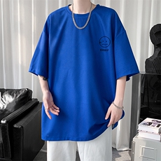 HT73072-P22华夫格t恤男短袖男大码五分袖短句风，男装T恤，电商A040