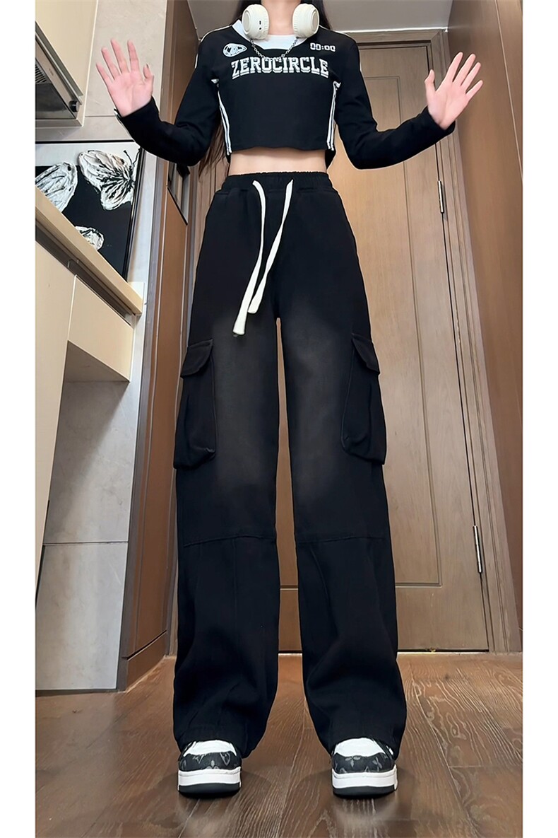 秋冬加绒加厚水洗复古工装牛仔裤男休闲裤子-A1158JRP65常规P55,男装休闲裤,电商B241