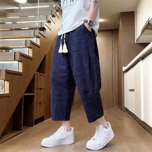 夏季纯棉八分裤男休闲裤纯色男士休闲裤七分裤潮流A266-KZ881-P60