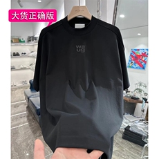 T05大王AW男士短袖T恤字母印花圆领情侣男女同款宽松潮流轻奢时尚，男装T恤，电商B368