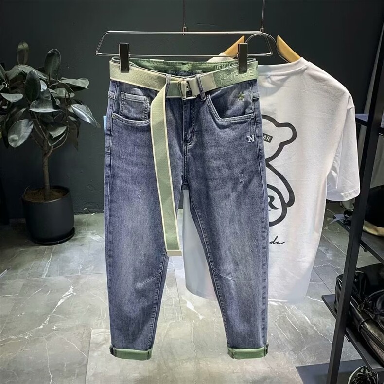 1506-1/KT1001/P56牛仔裤男新款直筒宽松潮休闲长裤男款弹力百搭,男装牛仔裤,星座1506-1