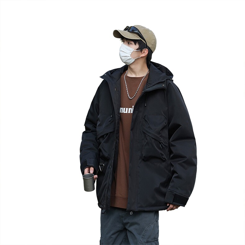 冬季户外冲锋衣高阶机能三防连帽登山服情侣工装棉袄2353R-P88,男装夹克,星座1403A