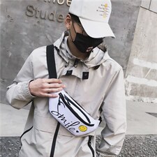 日系胸百搭ins运动单肩包腰包包男潮牌街头潮流个性斜挎包，鞋类箱包男包，星座510A-2