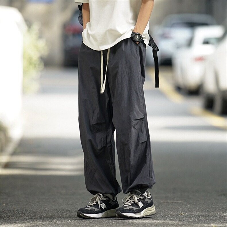 冰丝速干伞兵裤子男春秋季宽松束脚九分裤工装休闲长裤KB208,男装休闲裤,星座1116A（原606A-3）