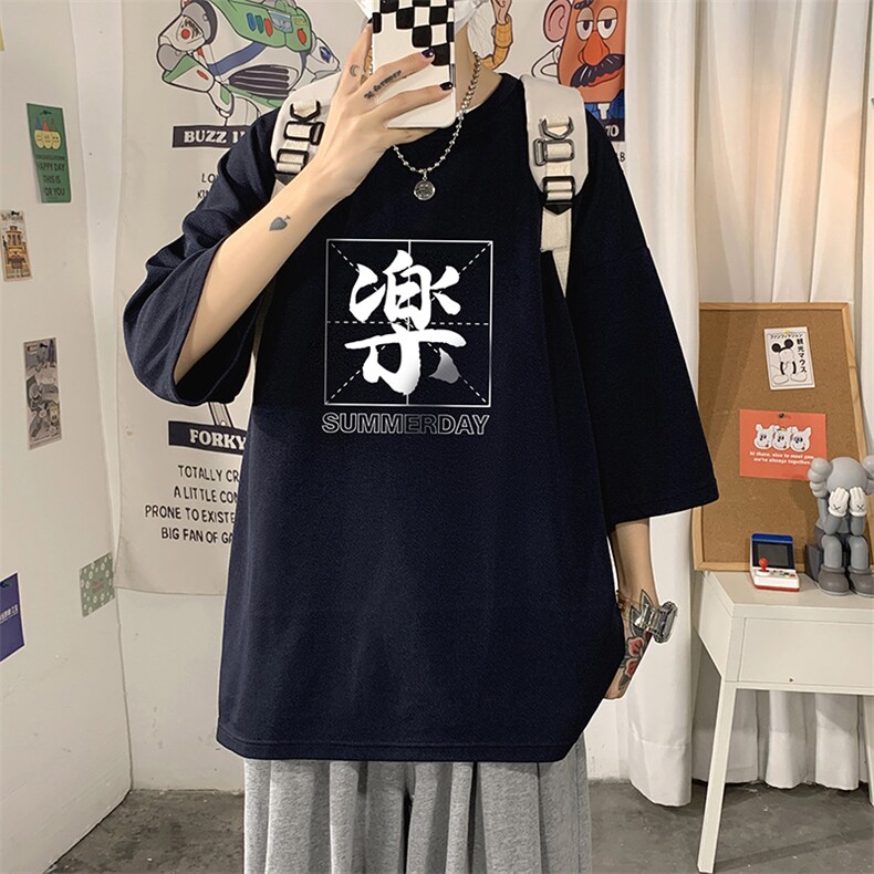 Q11197-P30春夏季七分袖t恤男大码五分袖男短袖中袖,男装T恤,电商A040
