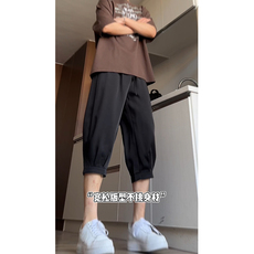 特批28夏季薄款高级百搭七分裤男涤纶，男装牛仔裤，电商基地A086