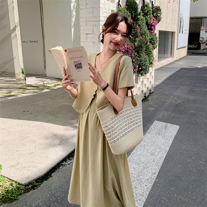 现货！薄款短袖西装吊带连衣裙两件套长裙套装5055P155K228图片