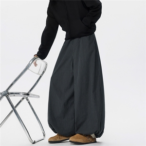 6XL-M 美式复古水洗做旧运动裤子男毛边休闲卫裤 K9183-P55 330g图片