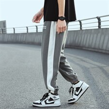 继续推2024秋款宽松大码撞色印花束脚休闲运动裤0501-P30,男装休闲裤,星座914-3