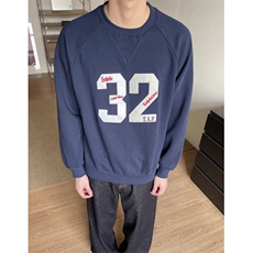 美式复古数字贴布绣圆领球服卫衣男宽松百搭运动上衣WT503，男装卫衣，星座1116A（原606A-3）