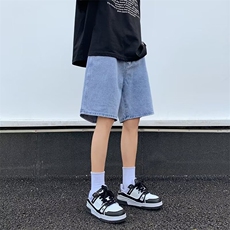 牛仔裤纯色破洞水洗短裤男休闲中裤机能户外五分裤子N33106，男装牛仔裤，星座1116A-1（原606A）