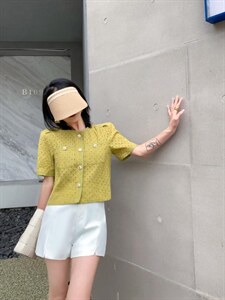 刺绣小香风上衣图片