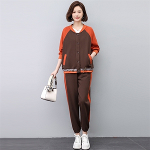 时尚休闲套装女春秋新款宽松显瘦运动服两件套百搭舒适家居服图片