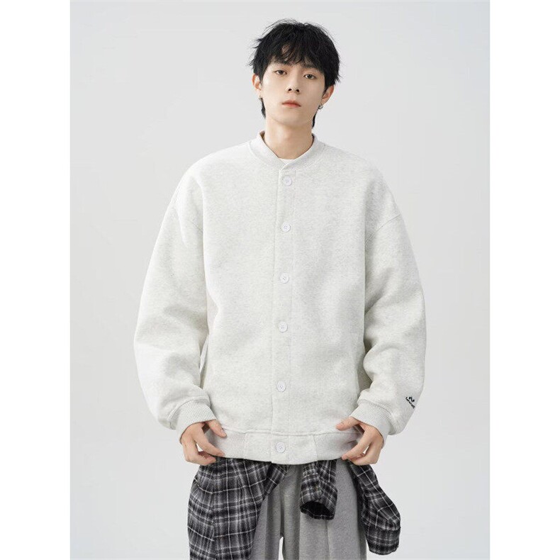 W9346-P50网图现货新款美式重磅开衫卫衣潮牌棒球服运动外套,男装卫衣,星座1608-2