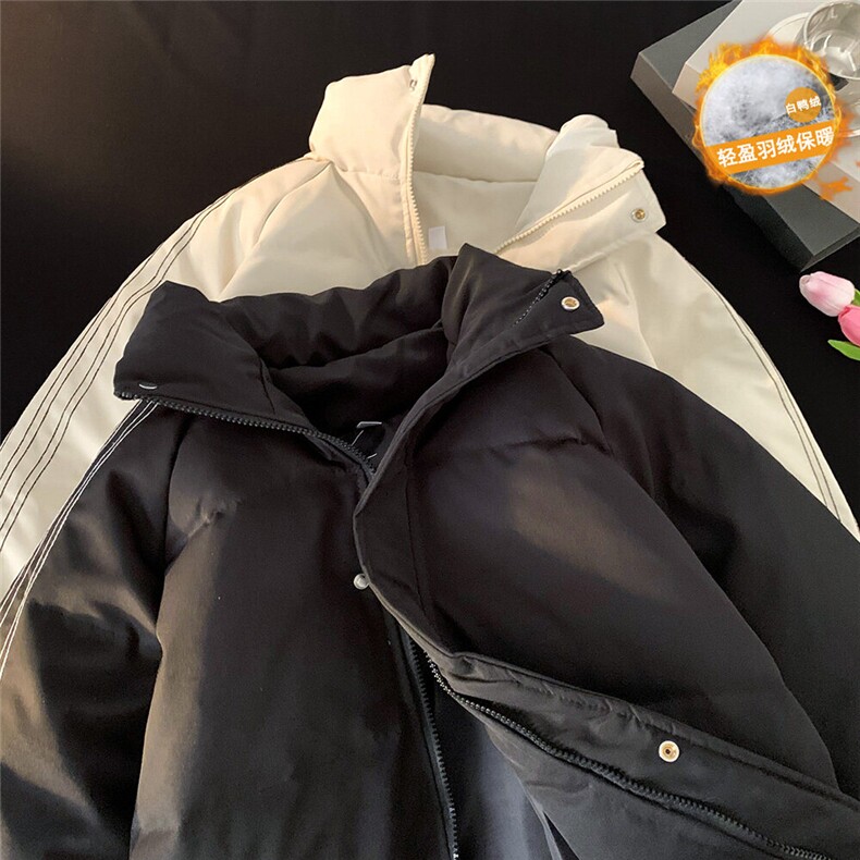 冬季加厚保暖条纹织带立领标白鸭绒羽绒YR110特批P135控228,男装羽绒服,电商A247