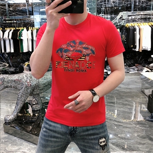 新款时尚高端精品欧货夏季男T恤短袖潮流抖音A227B-A-726-P48图片