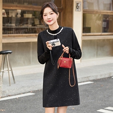 现货充足-重工钉珠两件套背心裙女2026春季新款连衣裙，女装套装/套裙，蓝诺裳