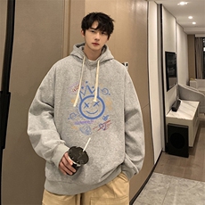 纯棉连帽卫衣男大码运动帽衫宽松薄WY2180-P35，男装卫衣，电商A040