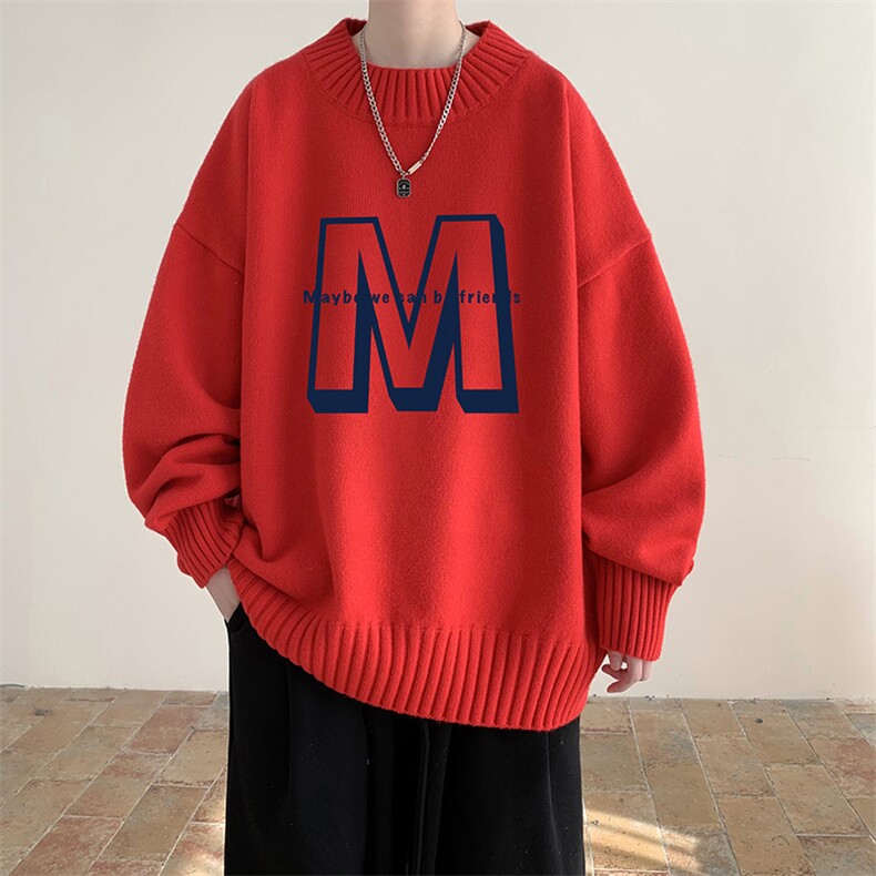 半高领毛衣男士大码针织衫男毛线衣男M18260-P45加绒款-P65,男装针织衫/毛衣,电商A040