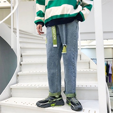 夏季薄款牛仔破洞宽松三色水洗牛仔男士裤子A125-K780-P50，男装休闲裤，电商A125