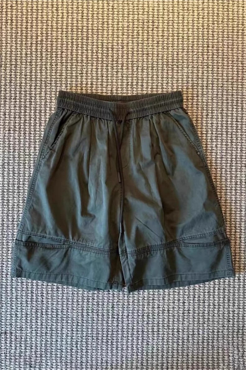 高品质松紧腰短裤男夏季潮牌高级感纯棉宽松休闲裤310A-DK18-P30,男装牛仔裤,四季星座310A