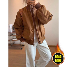 现货冬季美拉德立领飞行夹克廓形高街棒球服加棉加厚棉衣外套，男装夹克，电商A486-1