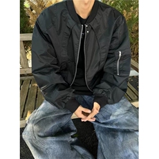 解构短款外套男宽松双面穿冻霜美式复古飞行员夹克cleanfi，男装夹克，星座218-1（原230）