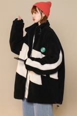 冬款中性风加绒加厚棉衣外套拼接羊羔绒棉服男士8146-P115控价158，男装棉衣，电商A441-1