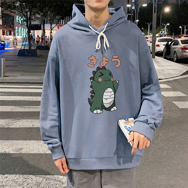 WY2037-P35加绒款-P40纯棉连帽卫衣男大码运动帽衫宽松薄外套男,男装卫衣,电商A040