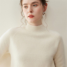 2025年秋季新款百搭女士半高七针一线插肩半高纯山羊绒衫，女装羊绒衫，纳丰羊绒