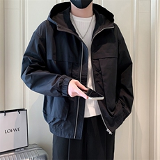 23年春秋季冲锋衣连帽夹克男潮牌宽松登山服外套，男装夹克，电商A210