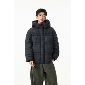 90%绒新标有报告连帽韩版宽松羽绒服上衣Y986/P350 现货图片