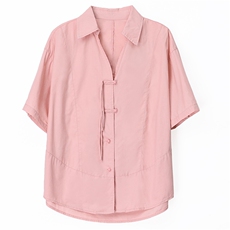 夏装新款宽松休闲衬衫九分裤可单买可整套买，女装衬衫，雪樱依海