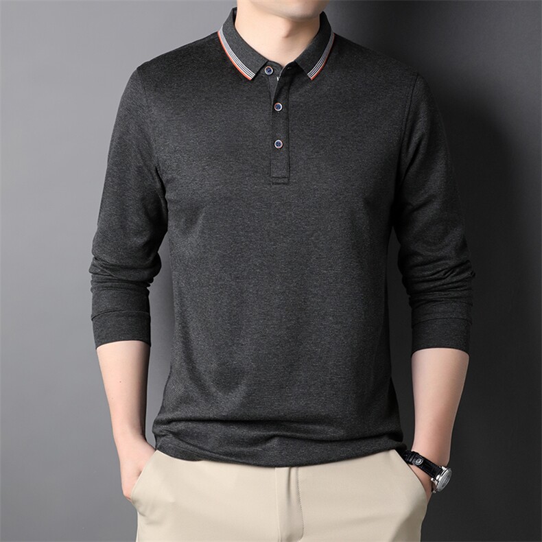 2023年春款男士上衣POLO长袖T恤P65，女装T恤，电商D223-1