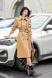 2021秋冬新款风衣,女装风衣,米娜·丹怡