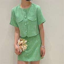 【现货】小香风套装，女装职业装，ONE(2F)