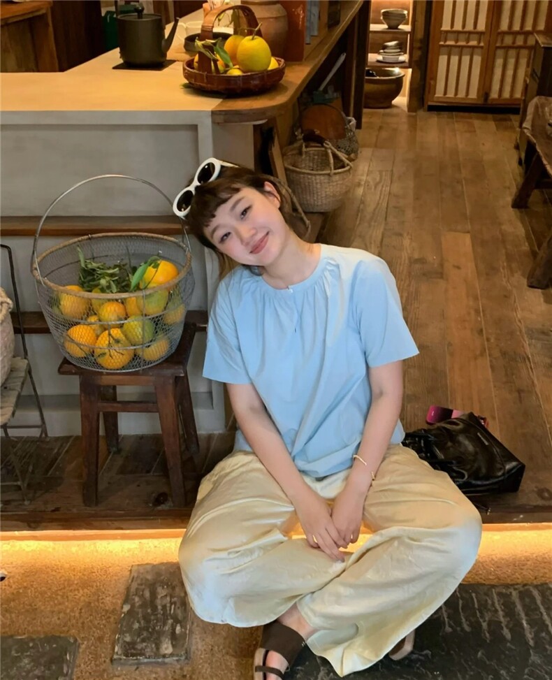 天丝亚麻凉凉裤直筒裤休闲百搭时尚,女装休闲裤,湘姗